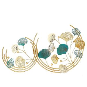 Art mural abstrait en forme de feuille de métal ronde pour le salon, sculpture murale décorative pour la décoration de la maison - Product Image 3