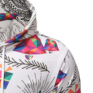 Sudaderas con capucha blancas para hombre de talla grande de nuevo diseño, sudaderas de poliéster transpirables bordadas con patrón 3D para verano e invierno - Product Image 5