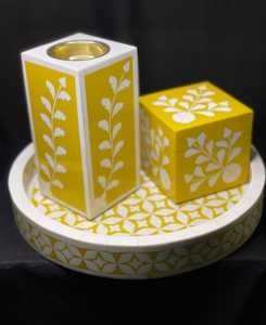 Quemador Bakhoor con incrustaciones de hueso, hecho a mano con incrustaciones de hueso quemador de incienso, caja de bandeja con incrustaciones de hueso, juego de quemador de incienso - Product Image 2