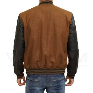 Blouson universitaire homme grande taille, fin, personnalisé avec logo, col montant, style streetwear, soldes d'hiver - Product Image 4