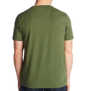 Camiseta de manga corta con cuello redondo liso para hombre, 95% algodón, 5% Spandex, Camiseta con bolsillo, stock Premium, camiseta directa de fábrica - Product Image 5