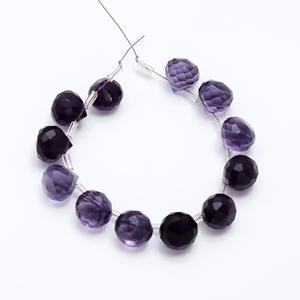 Vente chaude Facettes Africain Améthyste Hydro Quartz Perles 10mm Violet Oignon Forme Pierre Boucles D'oreilles pour La Fabrication De Bijoux Direct Brésil - Product Image 3