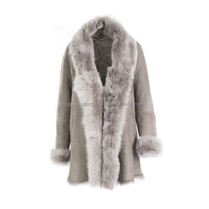 Abrigo de Piel de Oveja con Forro de Borrego en Azul Marino Oscuro, Tendencia 2026, para Mujer, de Alta Calidad, Tallas Grandes, Abrigo de Invierno con Calefacción - Product Image 3