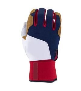 Nouveaux gants de frappe en cuir de chèvre personnalisés, durables, avec fermeture à boucle, pour le baseball et le softball, unisexes, avec logo BOLT, OE - Product Image 3