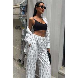 Ensemble en lin deux pièces style bohème à motifs ethniques 10120 pour le printemps/été - Product Image 5