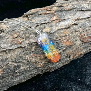 Colgante de siete Chakras, piedras preciosas naturales, colgantes en forma de barra de orgón, joyería al por mayor, lote a granel, joyería Unisex de cristal de 7 Chakras - Product Image 4
