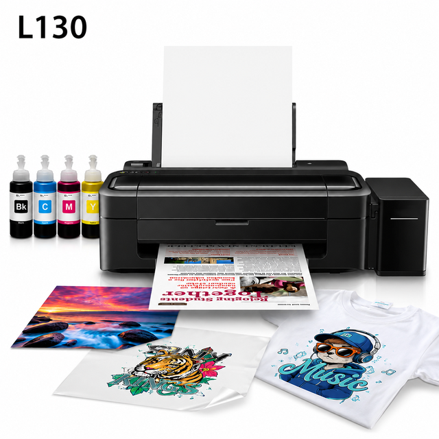 Professional A4 Sublimation Inkjet Printer L130 4-Color Ink Tank Printer for Heat Transfer Paper Office & Custom Printing