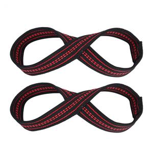 Logo personnalisé Heavy Duty Figure 8 Poignets Poignet Doux et Solide Gym Training Powerlifting Equipment - Product Image 3