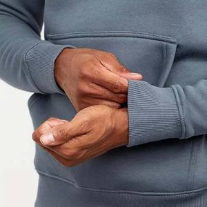 Chándal de algodón de alta calidad con logotipo personalizado para hombre, chándal ajustado de dos piezas, pantalones de chándal y sudadera con capucha, 2022 - Product Image 5