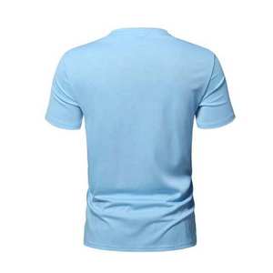 T-shirts pour hommes en coton 100% polyester, col en V, haute qualité, personnalisables, manches courtes, tee-shirts personnalisés, couleur personnalisée, vêtements décontractés pour la salle de sport et le fitness - Product Image 2