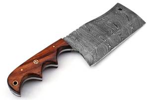 Couteau couperet en acier damas fait main de haute qualité avec manche en bois coupe-viande de boucher pour Chef - Product Image 4
