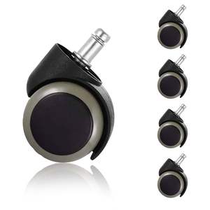 Ruedas de Repuesto para Silla de Oficina de 2 Pulgadas (Juego de 5) - Opciones de Eje de 10 mm y 11 mm - Ruedas de Goma Resistentes - Product Image 2