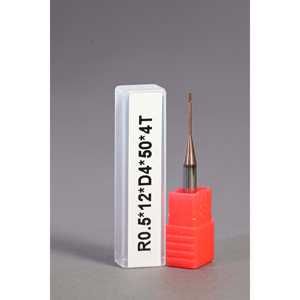 METALDUR LN 1*12*50 4 cannelures boule nez cuivre 55HRC TiCN enduit ODM & OEM Support personnalisé emballé dans une boîte - Product Image 1