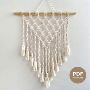 ศิลปะเดโคมาโครเม่ที่แขวนติดผนังหรูหราลวดลายดอกไม้ที่ซับซ้อนคล้ายกับภาพบุคคลที่ได้รับแรงบันดาลใจจากธรรมชาติ - Product Image 5