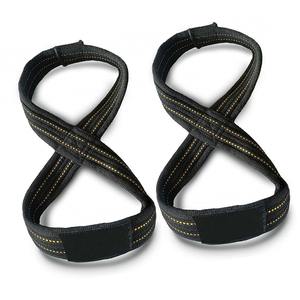 สายรัดข้อมือผ้าฝ้ายปรับได้8รูปพร้อมโลโก้สำหรับยกน้ำหนักยิมฝึกความแข็งแรง - Product Image 5