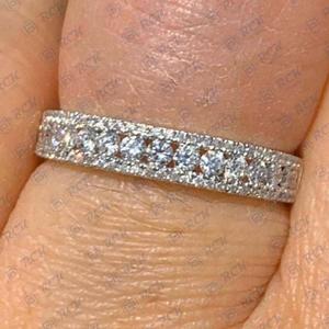 แหวนเพชรโมอิสทรงกลม1.50วงสำหรับผู้หญิงของขวัญวันครบรอบและวันเกิดสำหรับผู้หญิง - Product Image 2