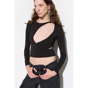 Blusa Casual de Manga Larga con Cuello Redondo y Lazo en la Cintura para Mujer, con Botones al Frente, Disponible en Talla XL, para Uso en la Oficina, 95% Algodón - Product Image 3