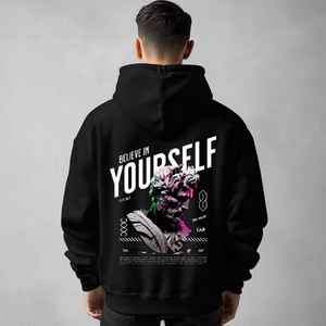 Sudaderas con Capucha Estampadas de Forro Polar de PC de 350 GSM con Estampado 'Believe In Yourself' de Trendy Rabbit a Precio de Mayoreo - Product Image 1