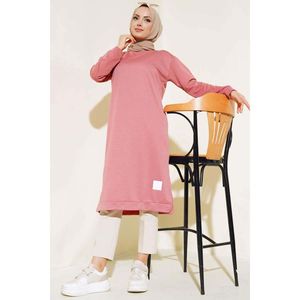 เสื้อคลุมยาวพร้อมรายละเอียดสัญลักษณ์กุหลาบฝุ่น - Product Image 3