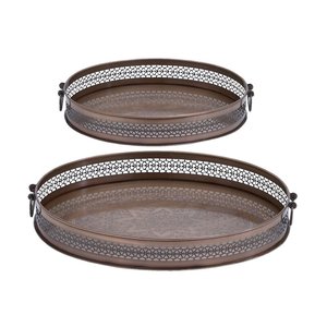 Plateau de service en aluminium antique fait à la main personnalisé en gros au meilleur prix pour la décoration de Noël de l'hôtel et du restaurant - Product Image 5