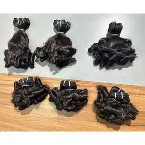 ผมต่อแบบเวฟลอนธรรมชาติ 100% ผมแท้จากวัดอินเดีย  จัดเรียงเกล็ดผม ไม่ผ่านการแปรรูป - Product Image 2