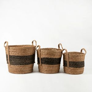 Water Hyacinth Basket Handmade Natural Material Durable Decorative Storage Perfect for <b>Laundry</b> <b>Hamper</b> Wholesale - Product Image 3
