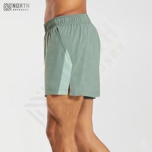 Pantalones Cortos Deportivos de Secado Rápido para Hombre, para Correr, Fitness, Casuales, de Moda, de Color Sólido, para Entrenamiento, Servicio OEM, Tela de Lona, Poliéster - Product Image 2