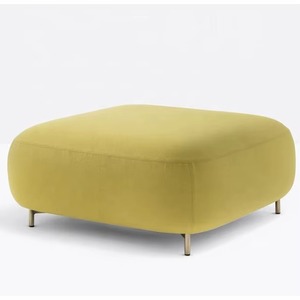 เก้าอี้ค็อกเทลทรงกลมแบบออตโตมันโต๊ะกาแฟฐานโลหะทำจากผ้ากำมะหยี่ดีไซน์ทันสมัยเฟอร์นิเจอร์หรูหรา - Product Image 3