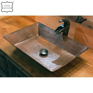 Fregaderos de cobre de diseñador de cocina Fregaderos de cobre individuales Fregaderos de cobre de metal personalizados - Product Image 5