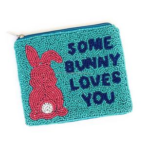 Bolsa Pequeña con Cierre y Diseño Bordado de Conejo y Zanahoria, Estilo Vintage, para Mujeres y Niñas, Bolsa de Joyería con Cuentas Personalizada, Regalo de Pascua Hecho a Mano - Product Image 5