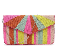 Embrayage perlé thème plage embrayage fruits et feuilles pour femmes étoiles célestes perle de rocaille bandoulière chaîne pochette par glowin fashion