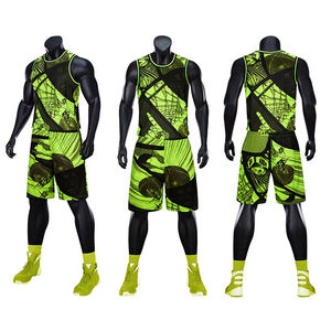 Uniforme de entrenamiento de baloncesto sin mangas unisex personalizado al por mayor 100% poliéster transpirable secado rápido diseño impreso todas las estaciones - Product Image 2