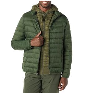 Chaqueta acolchada de moda informal de talla grande para hombre, de cuero ligero resistente al agua, impermeable, de algodón con cremallera cálida para invierno - Product Image 1