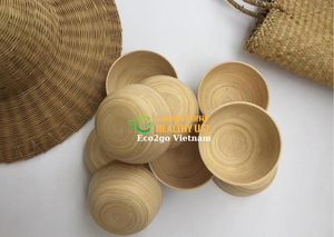 100% ราคาที่ดีและนำมาใช้ใหม่ไม้ไผ่ชามและช้อน/ปั่นไม้ไผ่ชามสลัด/ไม้ไผ่ชามอาหารค่ำขายส่ง - Product Image 4