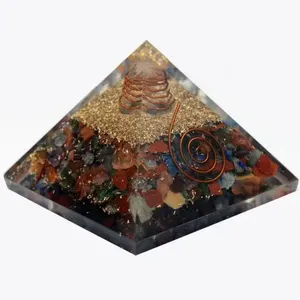Venta al por mayor de cristales naturales de la mejor calidad Multi Mix Stone Chips ágata energía orgona pirámide mezcla cristal orgonita Pirámide para la venta - Product Image 4