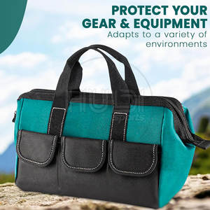 Bolsa de Herramientas Resistente con Base Reforzada y Múltiples Compartimentos, Bolsa de Herramientas Impermeable con Bolsillos con Cremallera y Asa de Transporte - Product Image 5