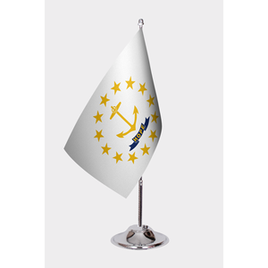 Drapeaux de l'État de Rhode Island, bannières de style fanion avec logo personnalisé, impression numérique sur coton, plastique, soie, aluminium pour l'affichage - Product Image 1