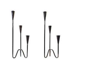 Antique Design Gold & Black Metal Handmade Durable Candlestick Decorative Hotel Accessories Wholesaler Price for Christmas - Product Image 3