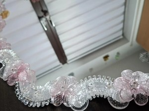 Fleurs en verre rose vintage de Murano, style vénitien - Product Image 3