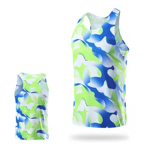 Dernière impression de sublimation personnalisée débardeurs pour hommes Fit Summer Muscle Singulet Sleeveless Vest Plus Size Gym Men Tank Top