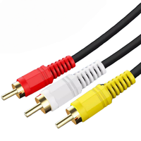 Heißer Verkauf M3U TV Konverter Kabelbaum 3 Cinch-Anschlüsse AV Audio Video Composite Stecker-Stecker für Lautsprecher Monitor Verstärker MP3