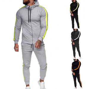 Nouveau survêtement de sport pour homme sur mesure en gros, survêtement de jogging d'entraînement de haute qualité, respirant, 100% coton - Product Image 1