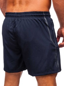 Pantalones cortos deportivos informales para gimnasio para hombre más vendidos, ropa atlética activa de lona de secado rápido con estampado Digital de patrón sólido - Product Image 3