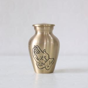 Urna de latón tallado grabada del fabricante, joyería de cremación impresa personalizada, recuerdos de Metal para cenizas humanas, pequeños suministros funerarios - Product Image 5