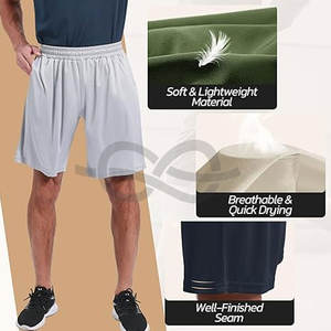 Pantalones cortos de entrenamiento de gimnasio para hombre de primera calidad, pantalones cortos deportivos de entrenamiento para correr transpirables y ligeros para hombres activos - Product Image 3