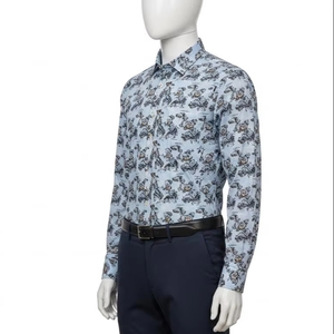 Camisa de Hombre de Tela de Algodón Suave con Estampado Digital, Transpirable, Duradera, Informal, para Negocios - Product Image 4