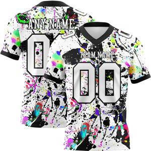 เสื้ออเมริกันฟุตบอลแบบสั่งทำพิเศษ 100% โพลีเอสเตอร์ แห้งเร็ว ระบายอากาศได้ดี ทรงสปอร์ต สีสันปรับแต่งได้เต็มที่ - Product Image 6