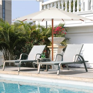 Chaise longue de jardin portable haut de gamme en aluminium léger, chaise de plage à dossier réglable, fournisseur de sièges d'extérieur commerciaux - Product Image 2
