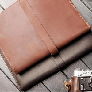 Custom High Quality Genuine Leather Business Portfolio File <b>Folder</b> Document <b>Binder</b> with Card Holder LPO-0066 - Product Image 1