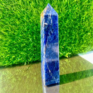 Wholesale Polished Blue Sodalite Point Tower Crystals Large Healing <b>Stones</b> with Chinese Style for Feng Shui Decorative Purpose - Product Image 1